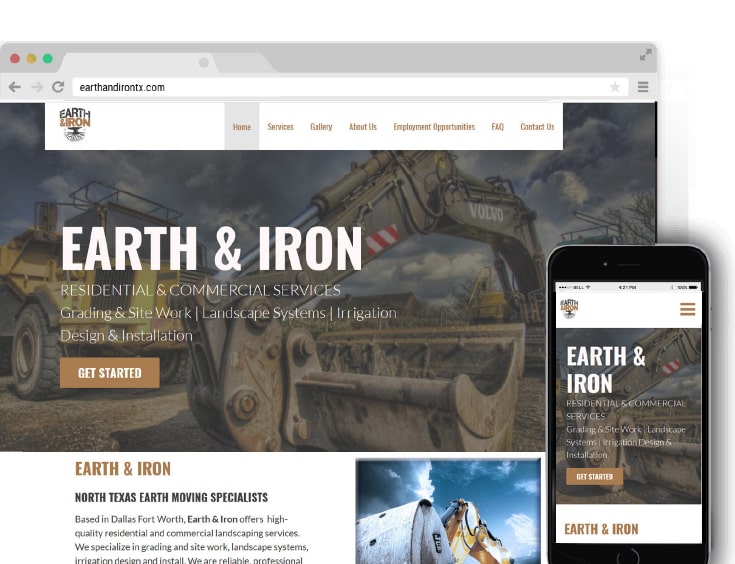Website Example: Earth & Iron